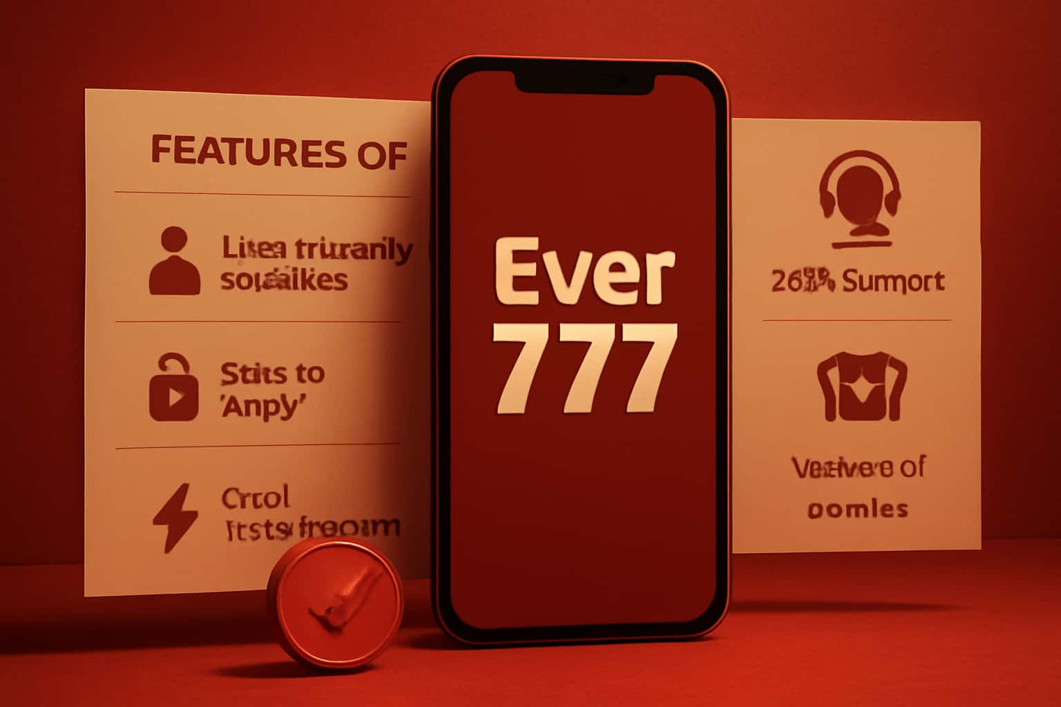 Visual representation of Ever777 app features in a neutral setting.