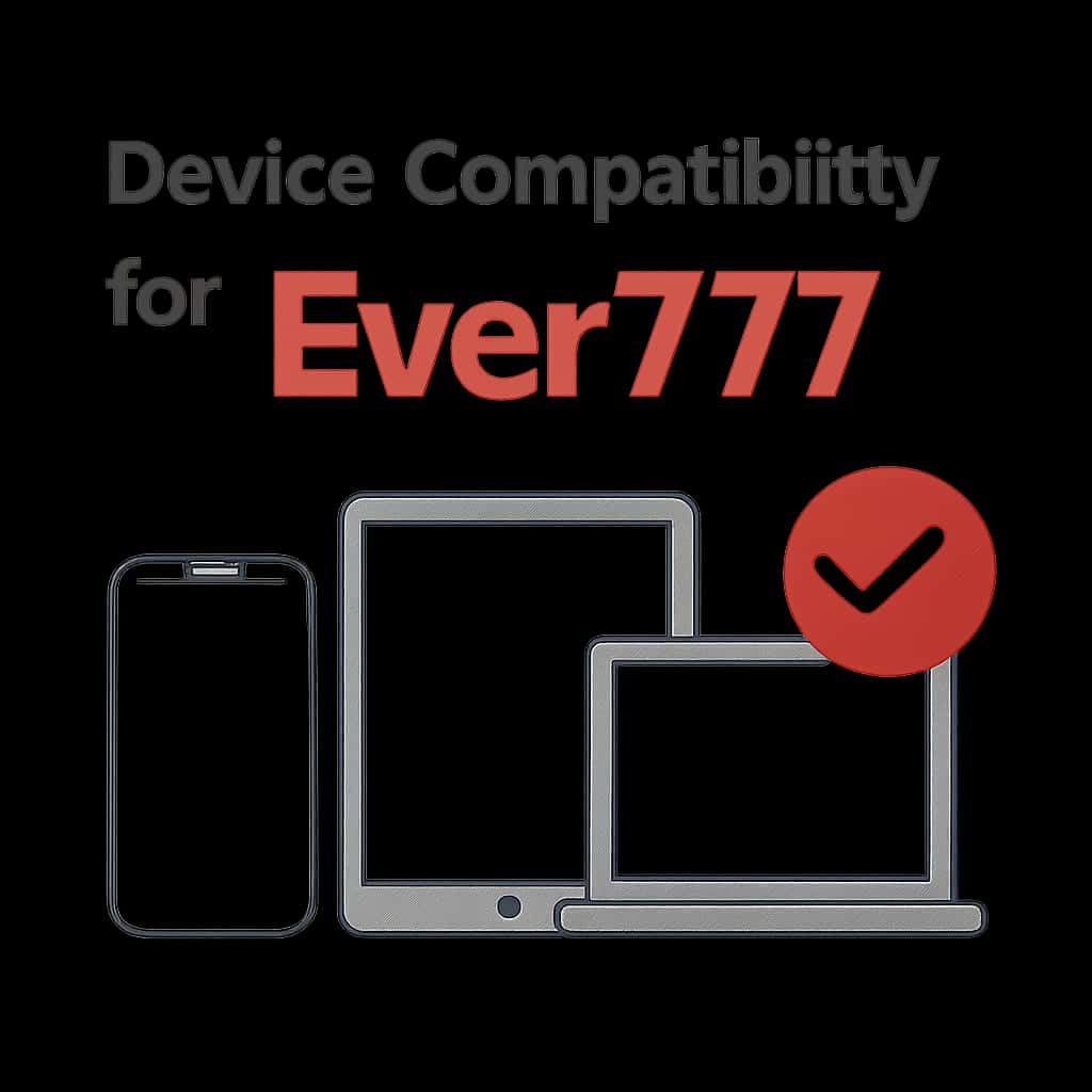 An educational diagram outlining the device compatibility features of Ever777.