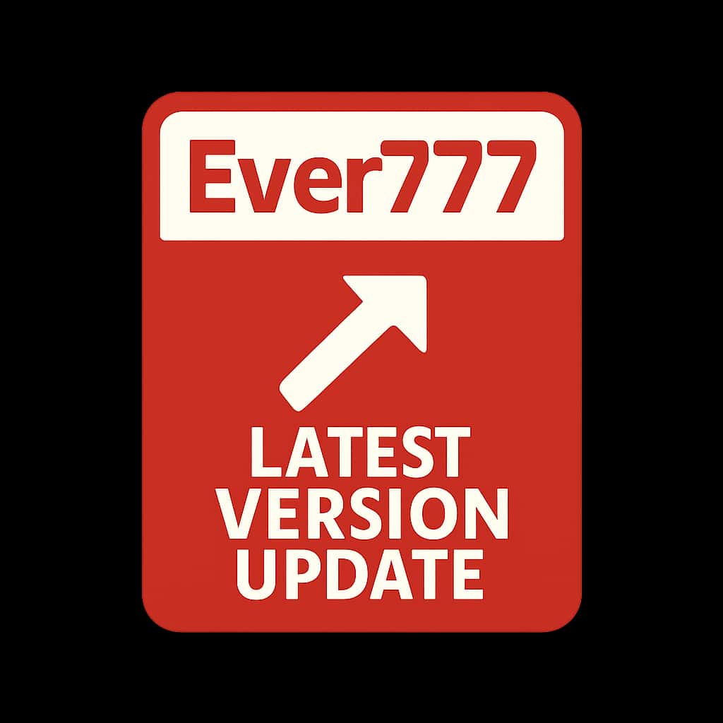 A badge icon for Ever777 Latest Version Update guide.