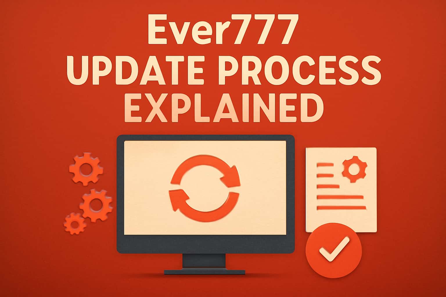 An informative graphic depicting the Ever777 Update Process with clear text.
