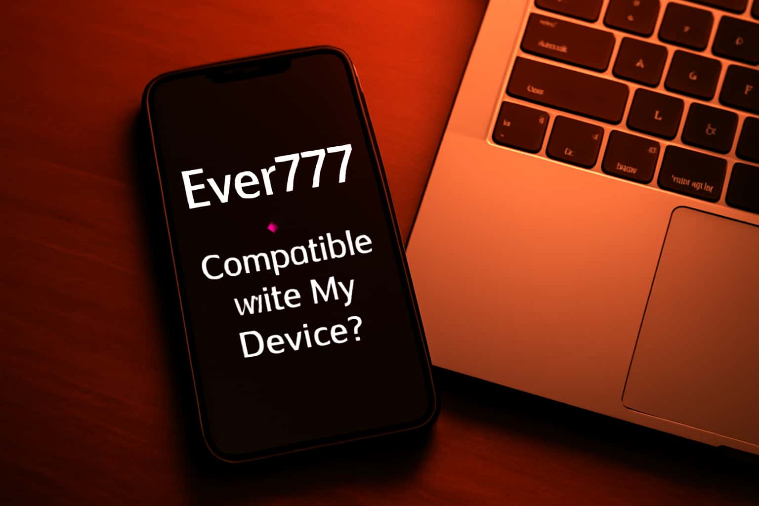 A visual representation of device compatibility with Ever777 application.
