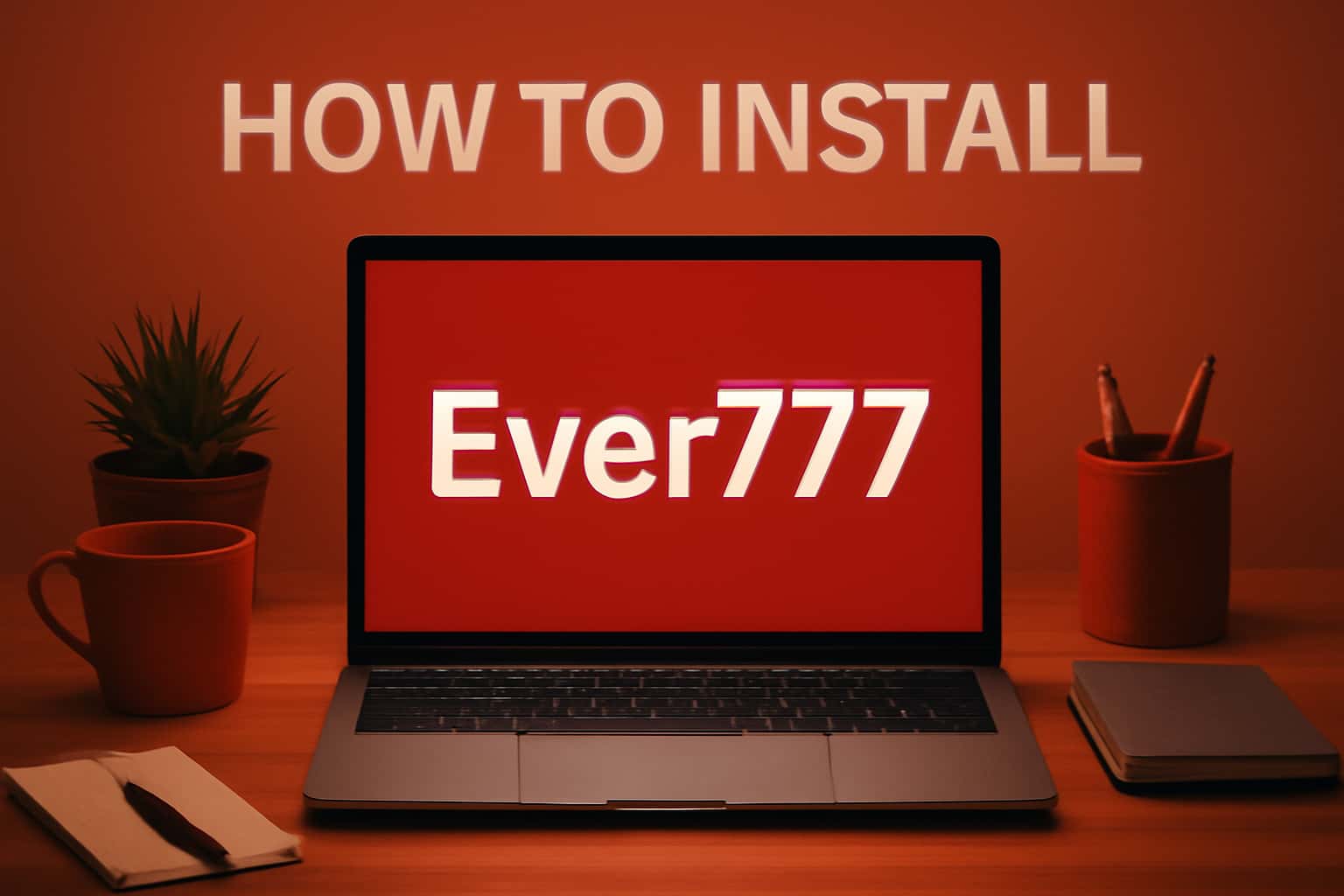 An informative scene showing the installation process of Ever777.