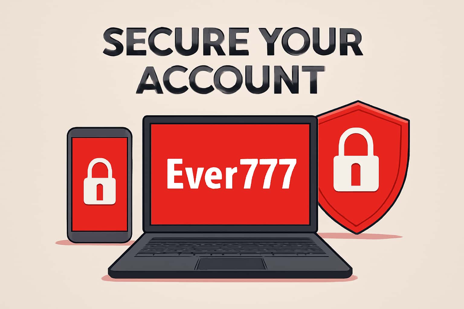 An informative depiction about securing your Ever777 account.