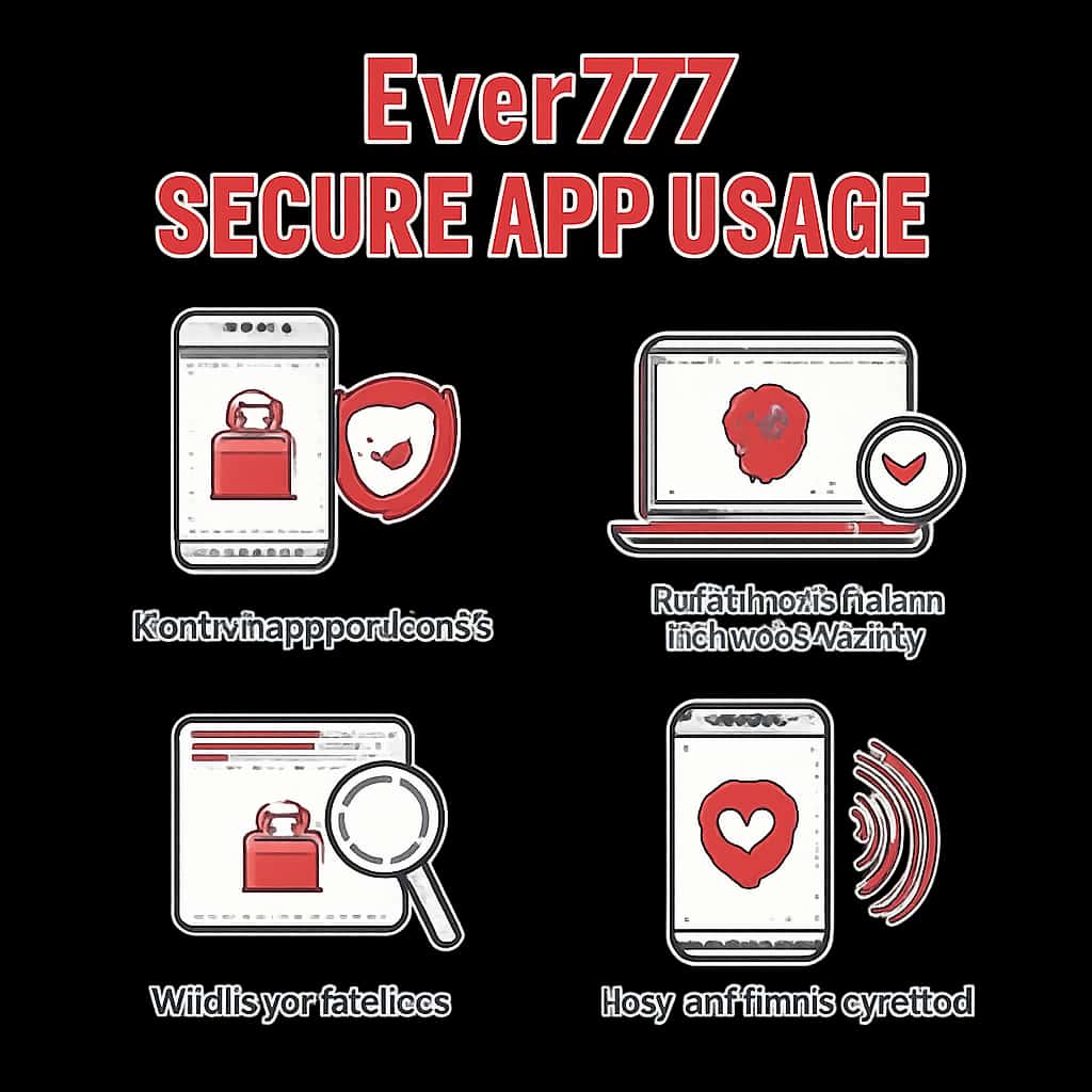 Illustration of Secure Ever777 App Usage details.